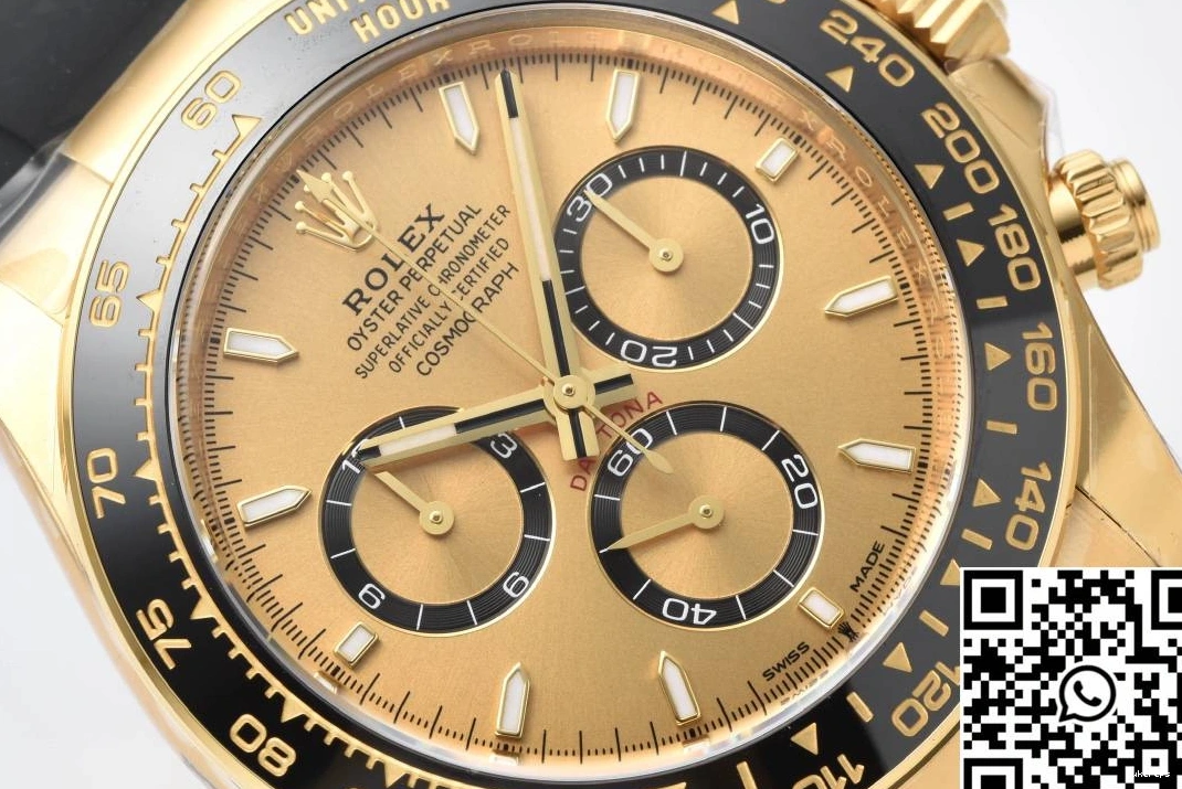 M126518 Factory Clean Black Cosmograph Dial Rolex Bezel Yellow Daytona 0422